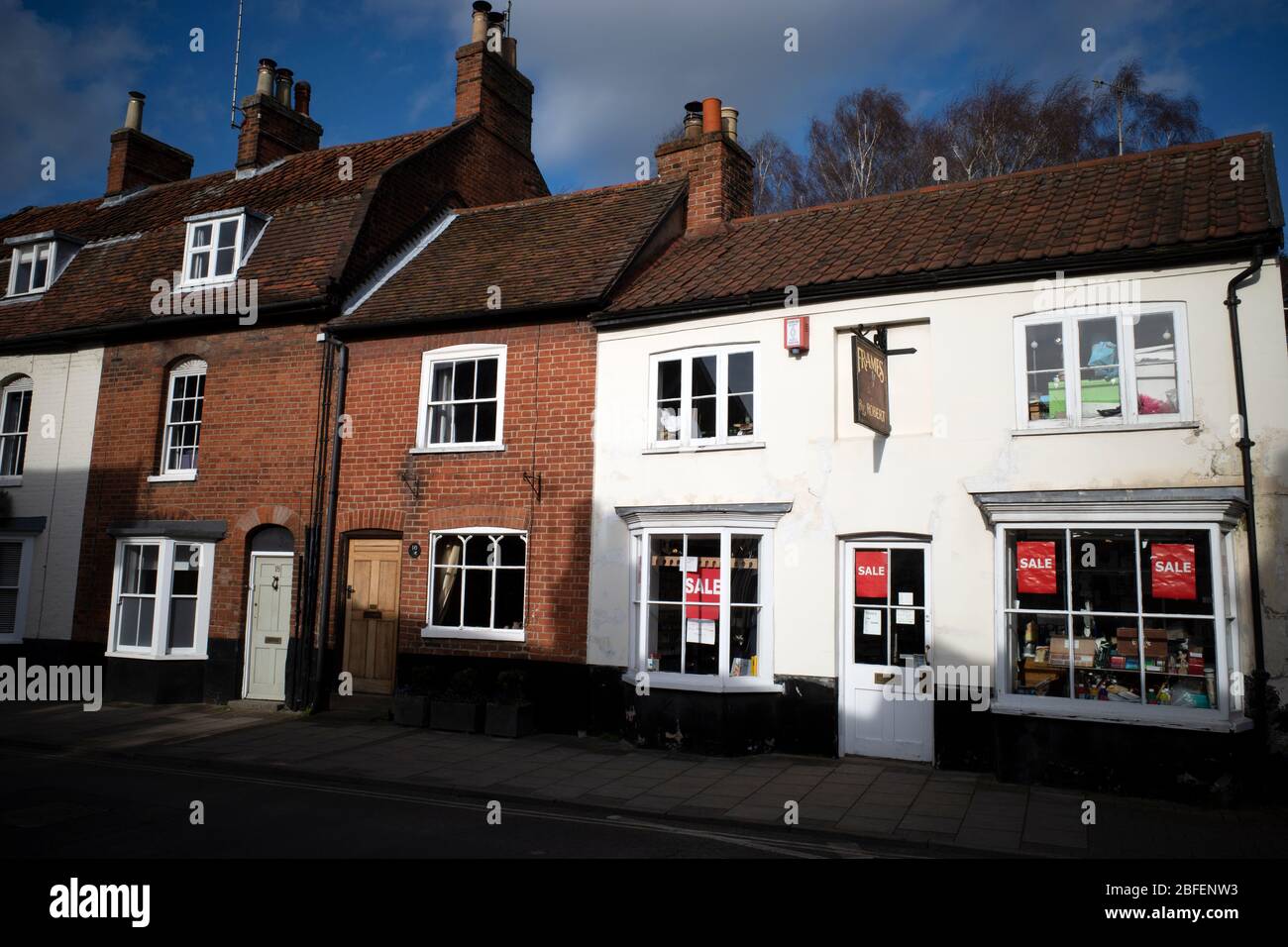 Frames by Robert art shop sale Woodbridge Suffolk UK Stock Photo Alamy