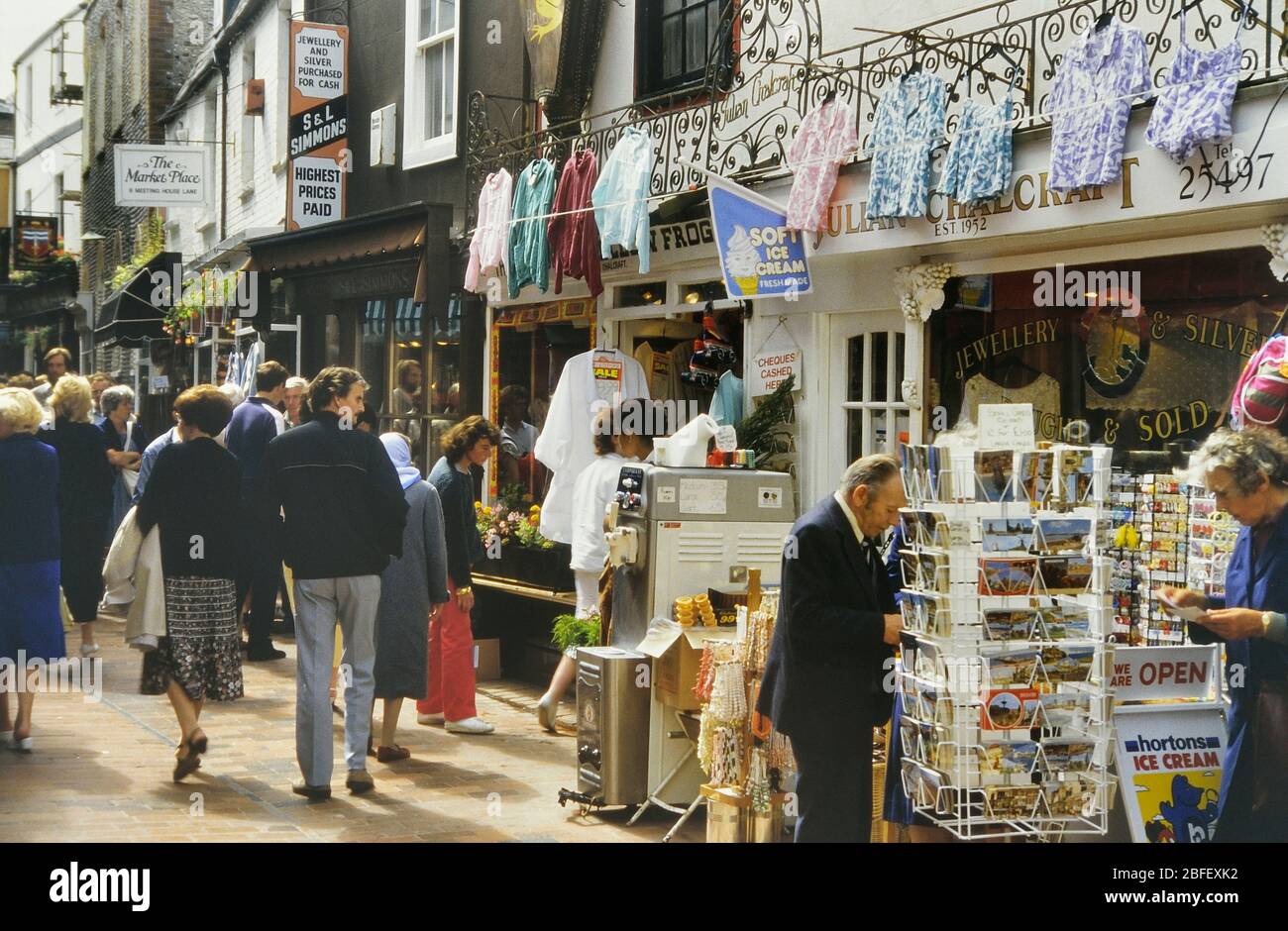 The Lanes, Brighton, East Sussex, England, UK. Circa 1980's Stock Photo