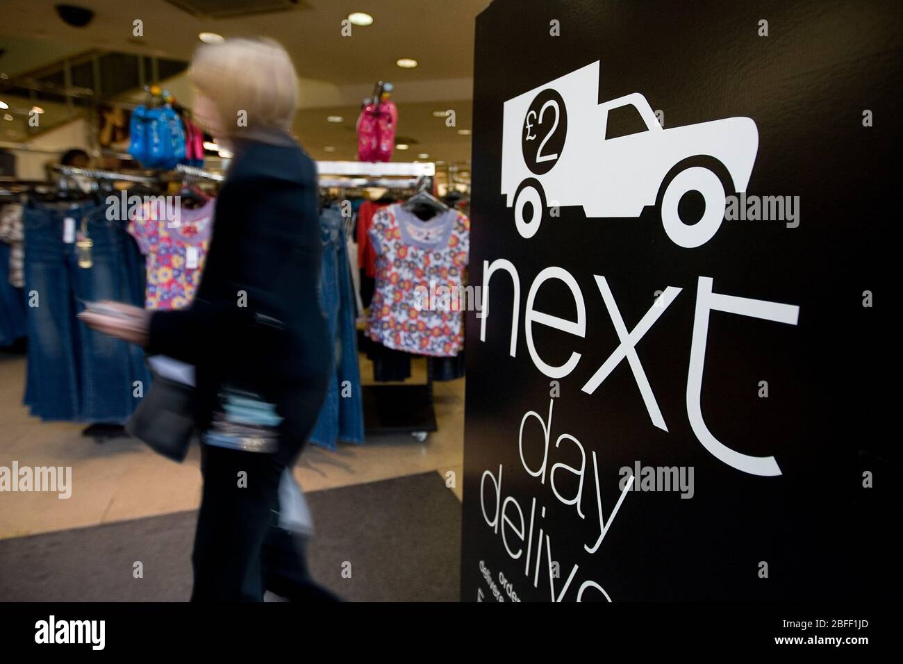 Internal photograph of a Next clothing store Stock Photo Alamy