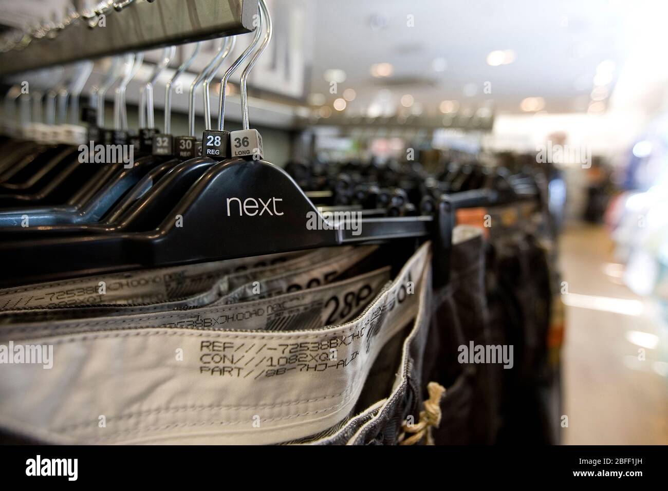 Internal photograph of a Next clothing Store Stock Photo Alamy