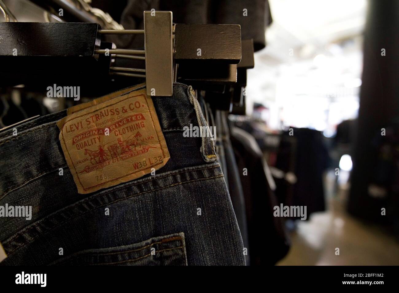 A rail levi 758 jeans inside store in central hi res stock photography and images Alamy