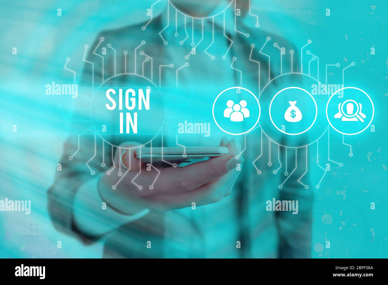Write In Sign Conceptual hand writing showing Sign In. Concept meaning to write your ...