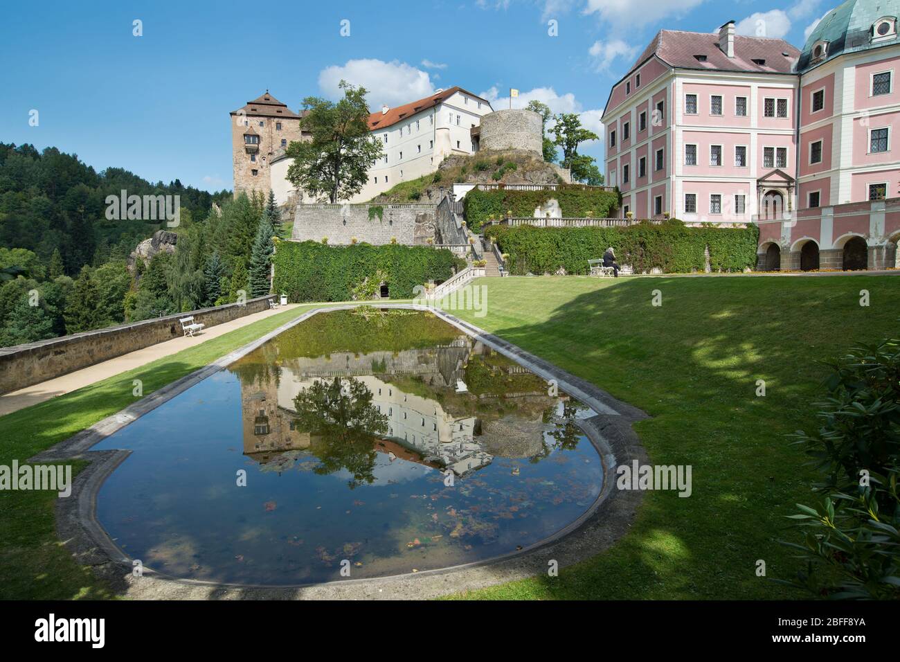 Palace and castle in Becov nad Teplou ,Czech Republic Stock Photo