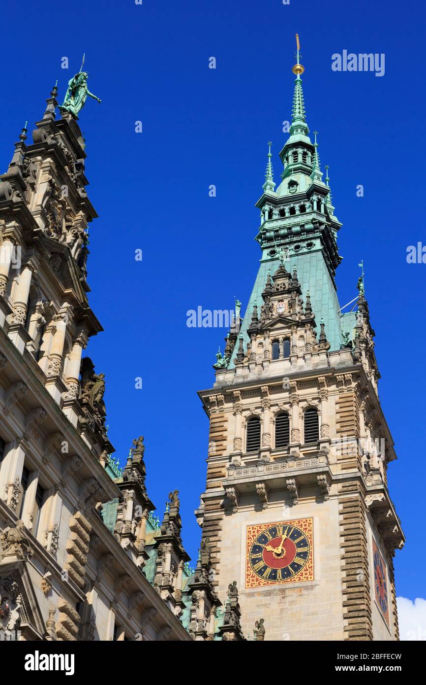 Rathaus (City Hall), Hamburg, Germany, Europe Stock Photo