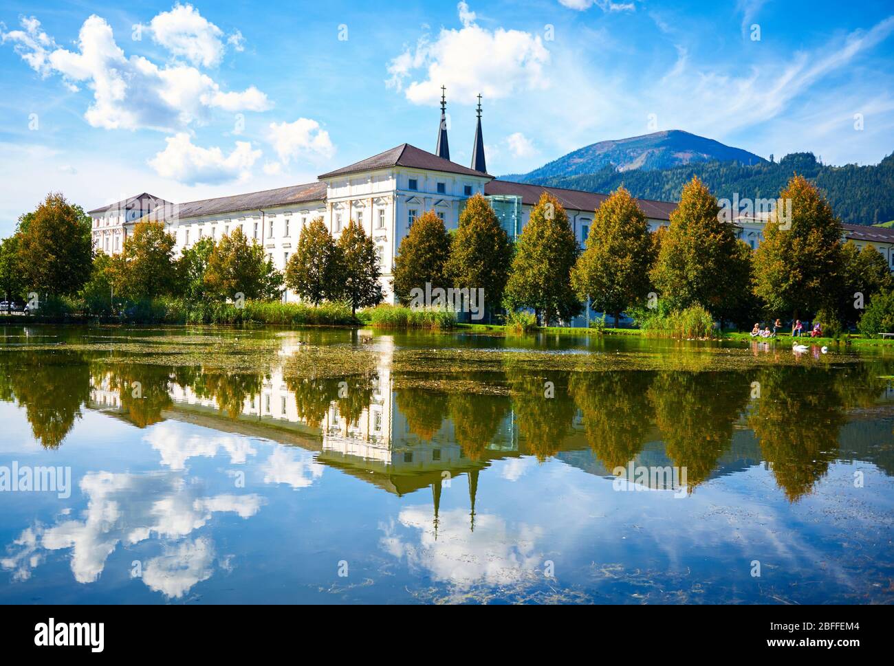 View on Admont abbey, Austria Stock Photo