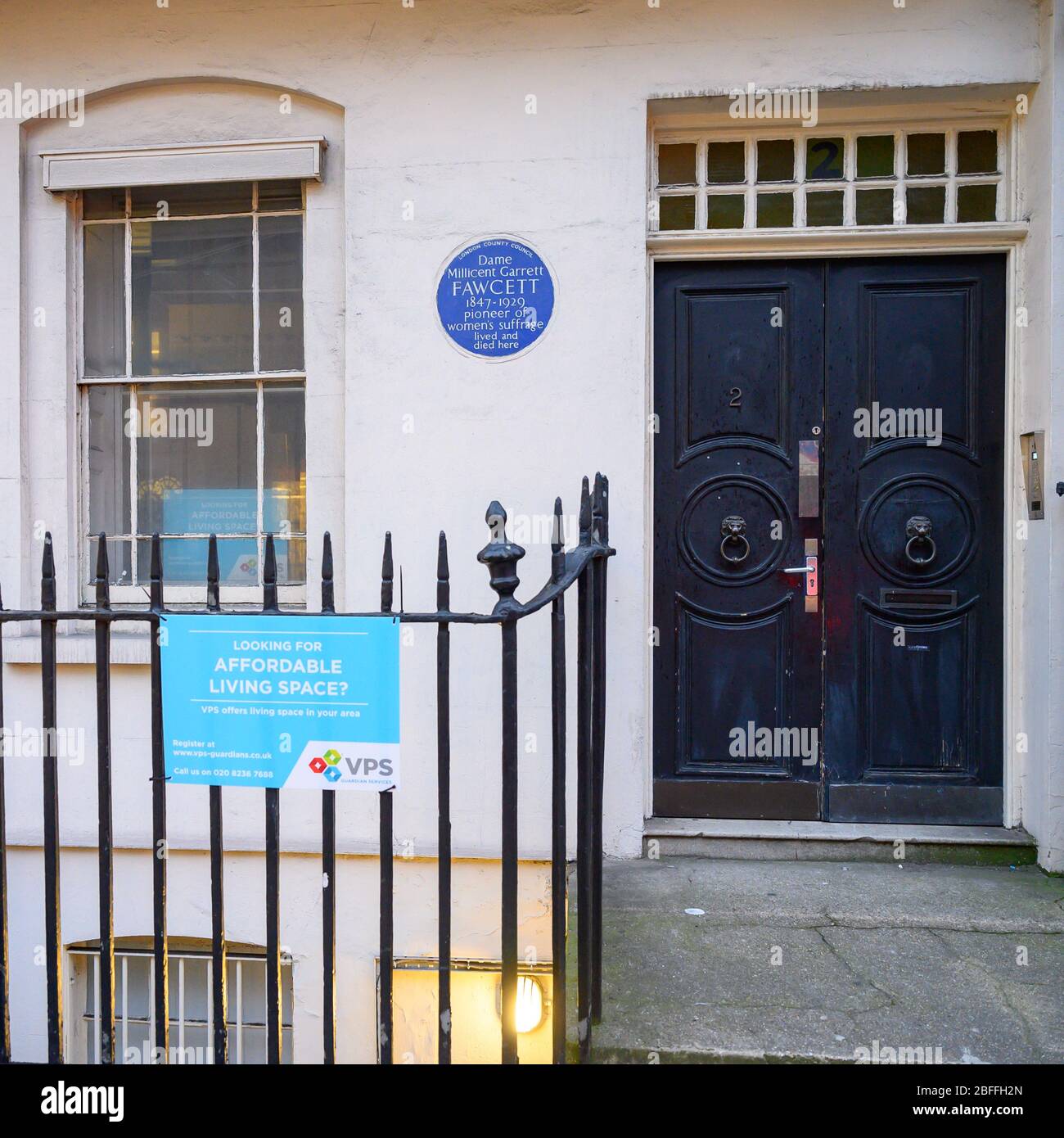 Millicent Fawcett, 2 Gower Street, Camden, WC1, London Stock Photo Alamy