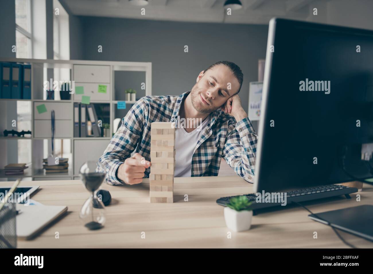 Computer Ignoring Me Photo of business guy ignoring working computer monitor lazy secretary ...