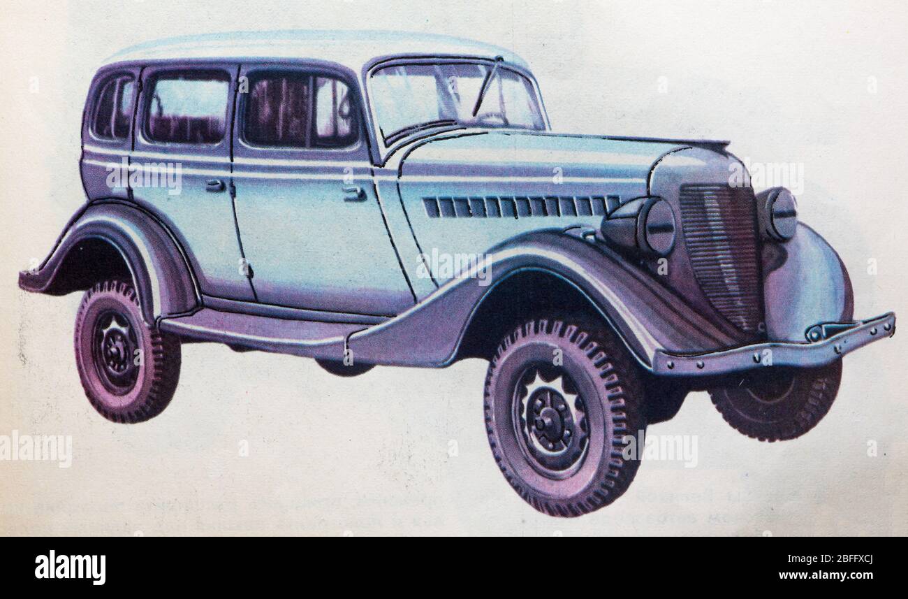 GAZ-61, Four-wheel drive car, 1938, Russia Stock Photo