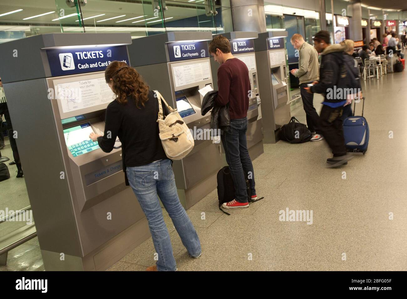 Ticket services at King's Cross St Pancras station Stock Photo Alamy