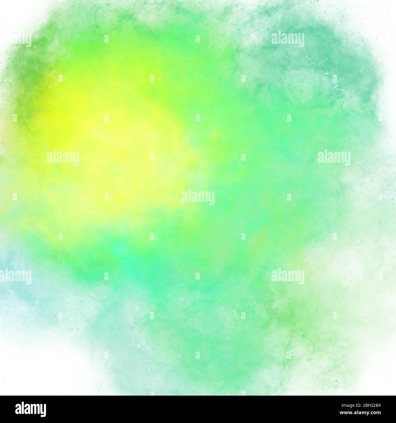 Yellow light green stains of watercolor paint with a gradient. Abstract
