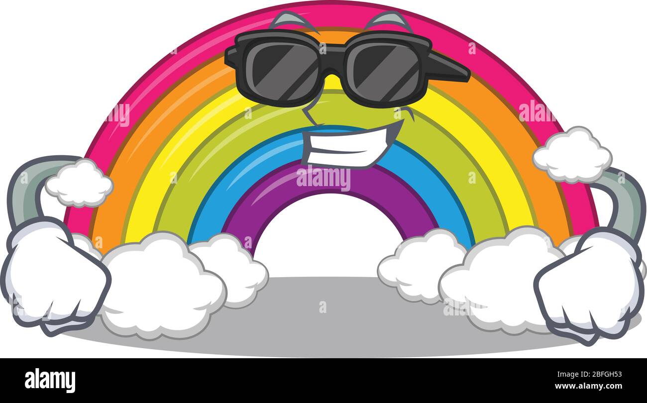 Cool Rainbow Cartoon Character Wearing Expensive Black Glasses Stock Vector Image Art Alamy alamy