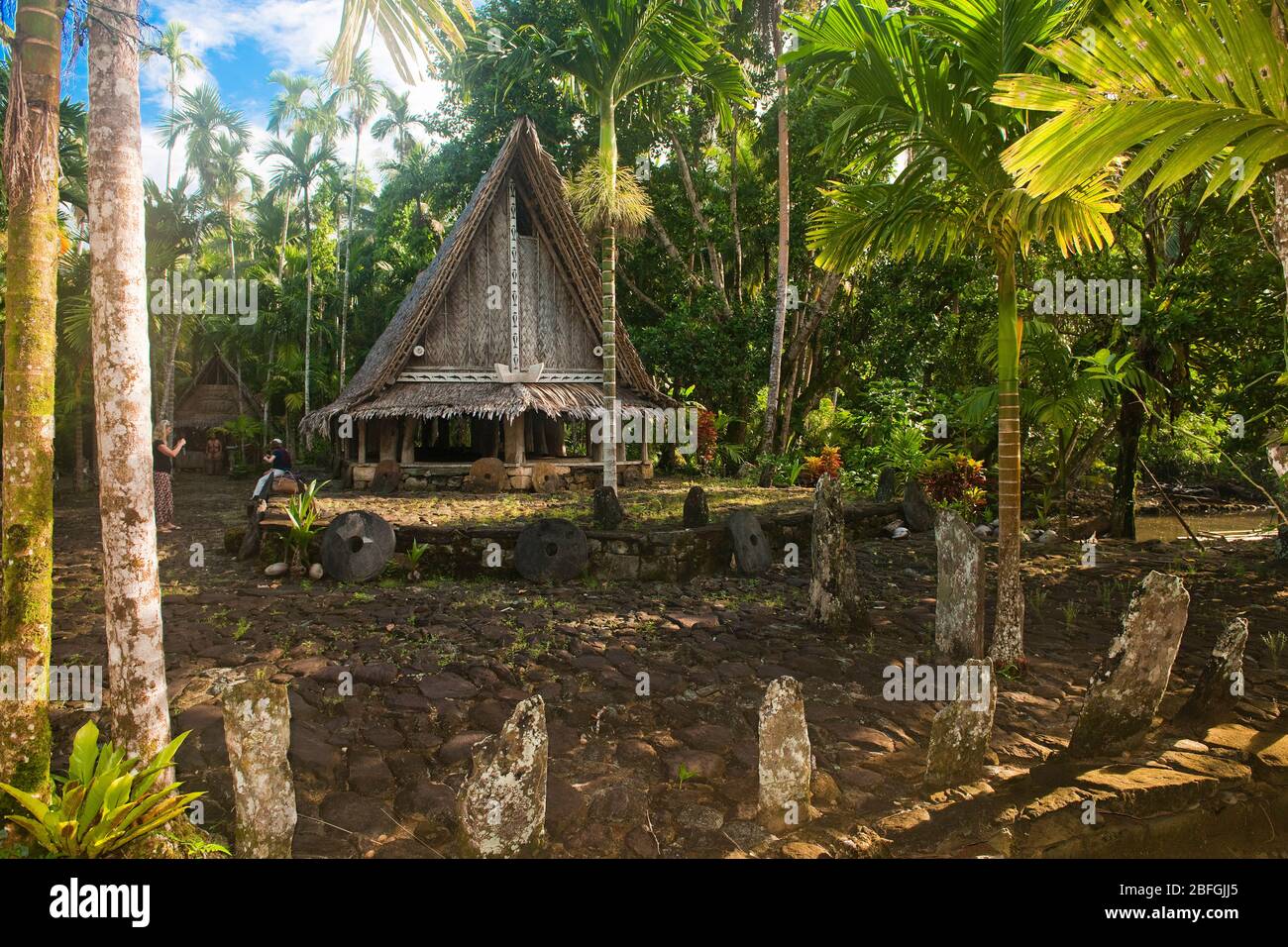 Men's house, men house, Versammlungshaus; Yap, Mikronesien, Pazifik, Südsee Stock Photo