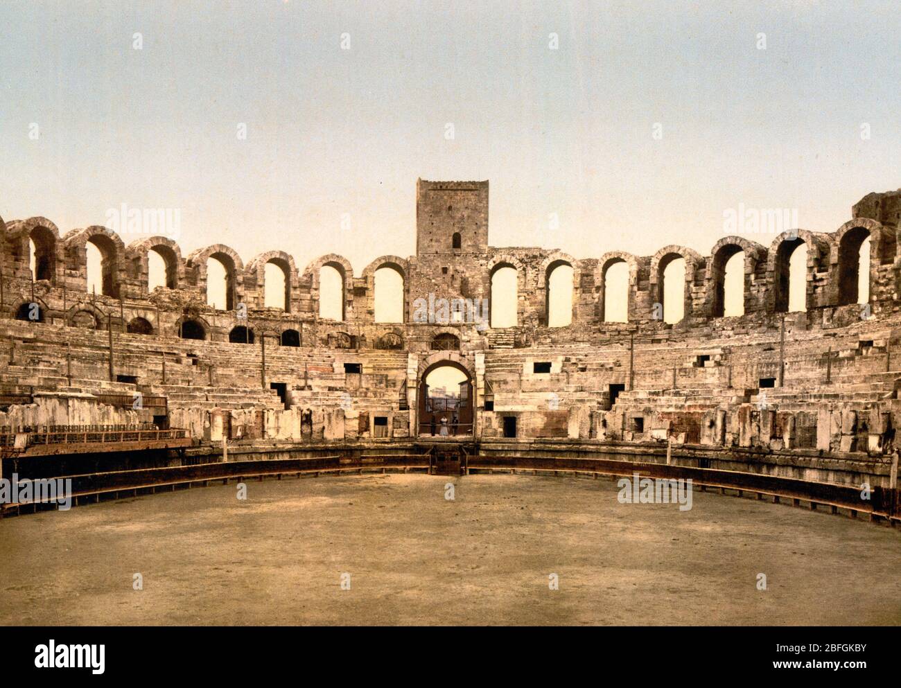 The Arena, Arles, Provence, France, circa 1900 Stock Photo