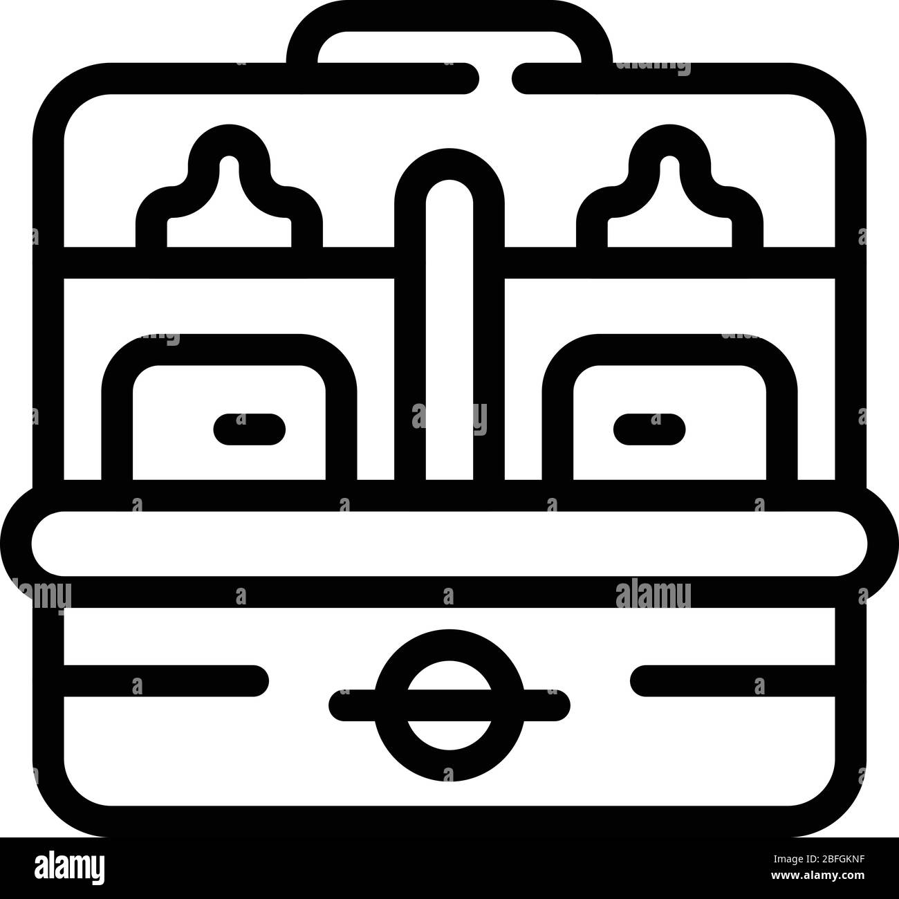 Bottle sterilizer icon, outline style Stock Vector
