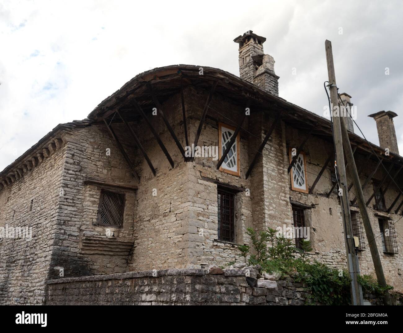 Skendulaj or Skenduli House in Gjirokaster, Albania Stock Photo