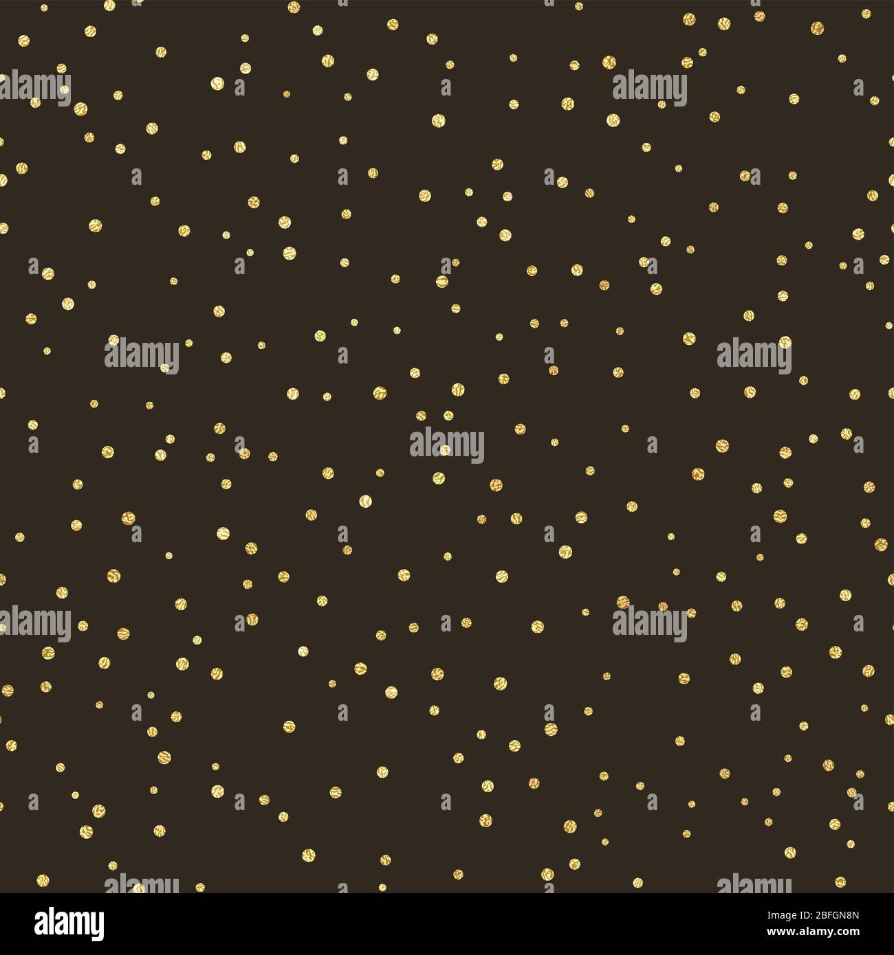 Glitter gold seamless pattern with polka dots. Hipster trendy effect ...