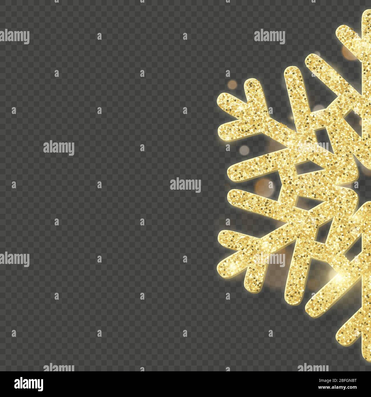 Christmas shining gold snowflake overlay object. EPS 10 Stock Vector ...