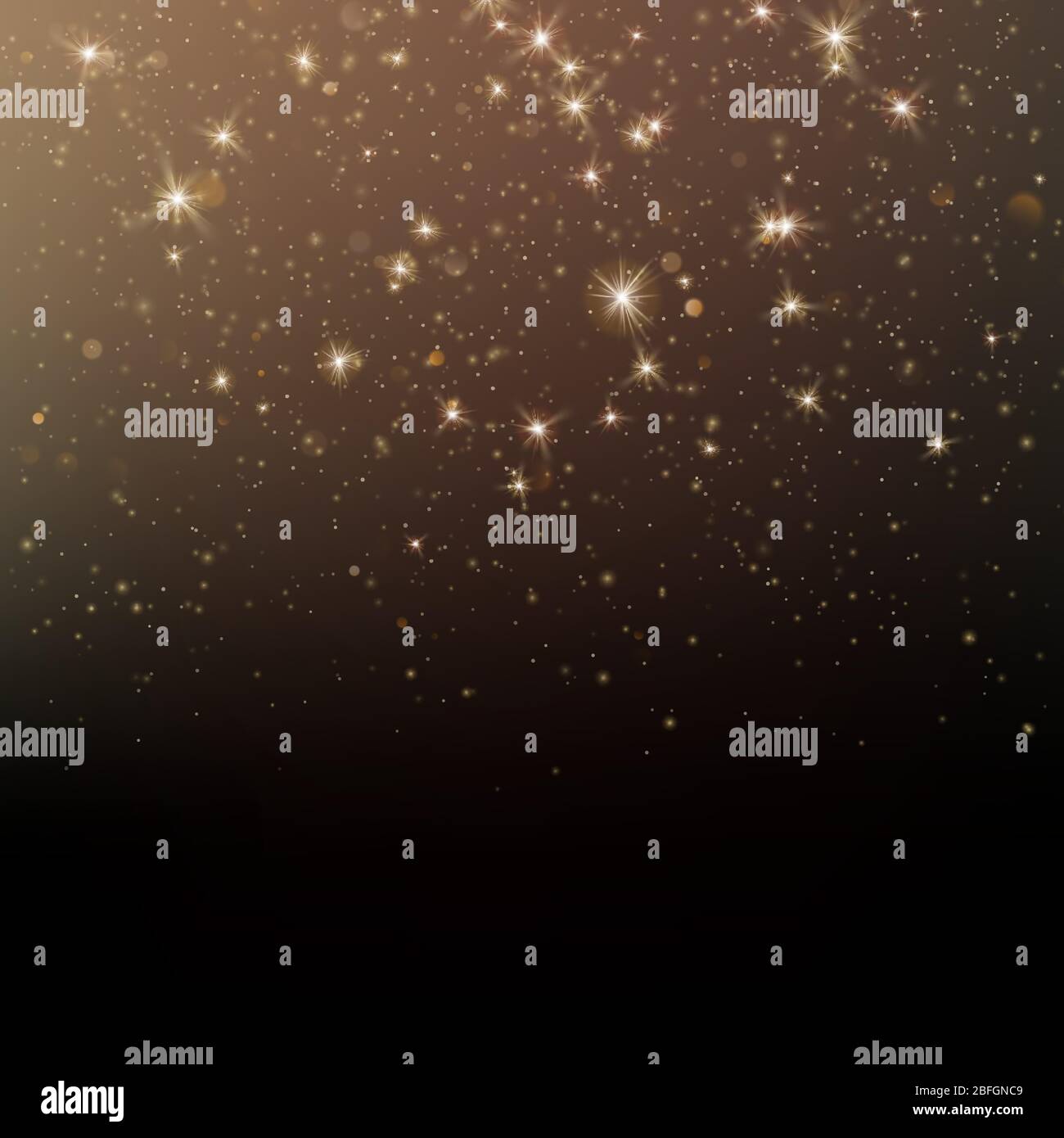 Glitter gold light shine effect black background. EPS 10 Stock Vector ...
