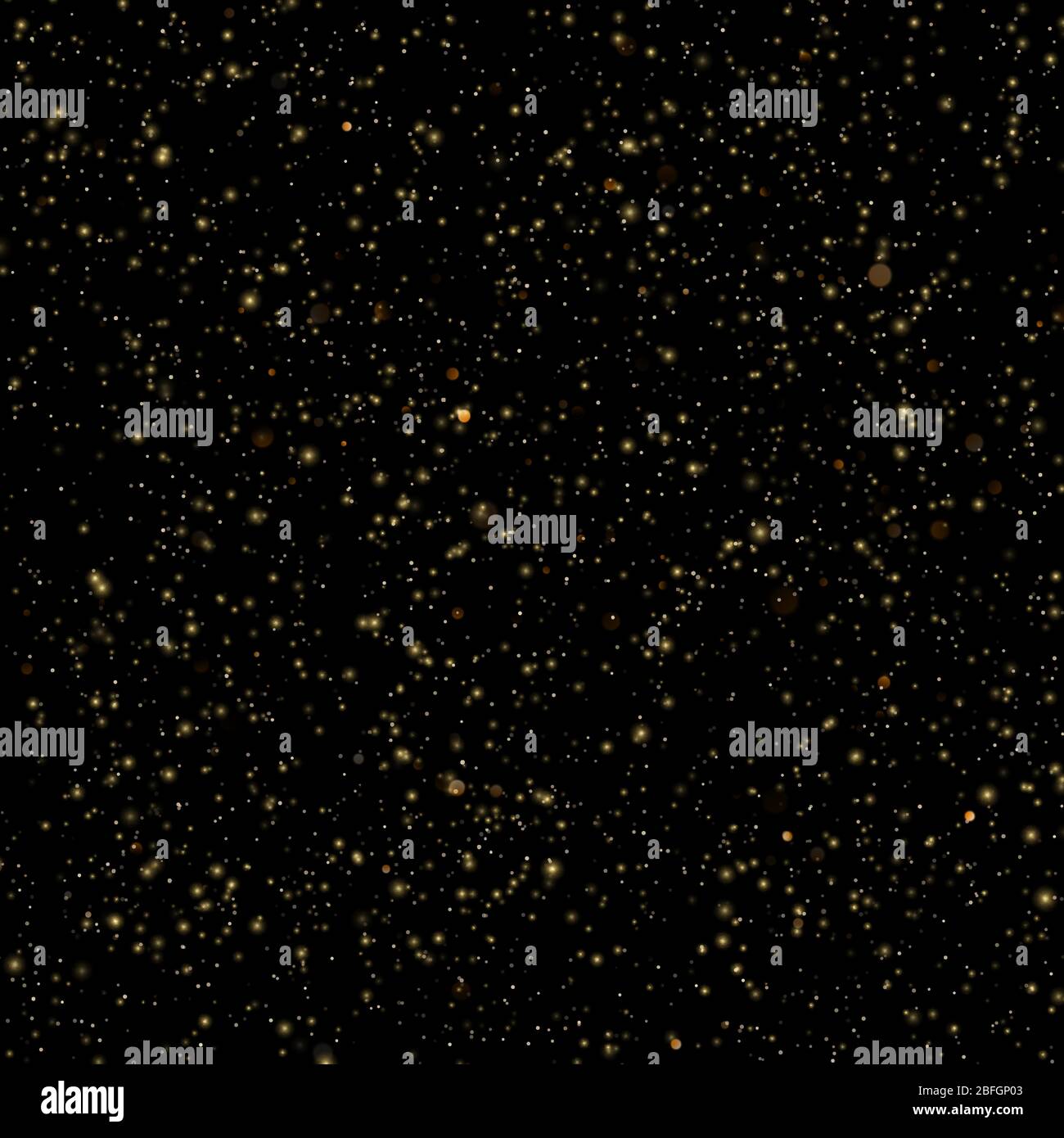 Gold dust glitter texture on a black. Explosion of confetti. Glittering