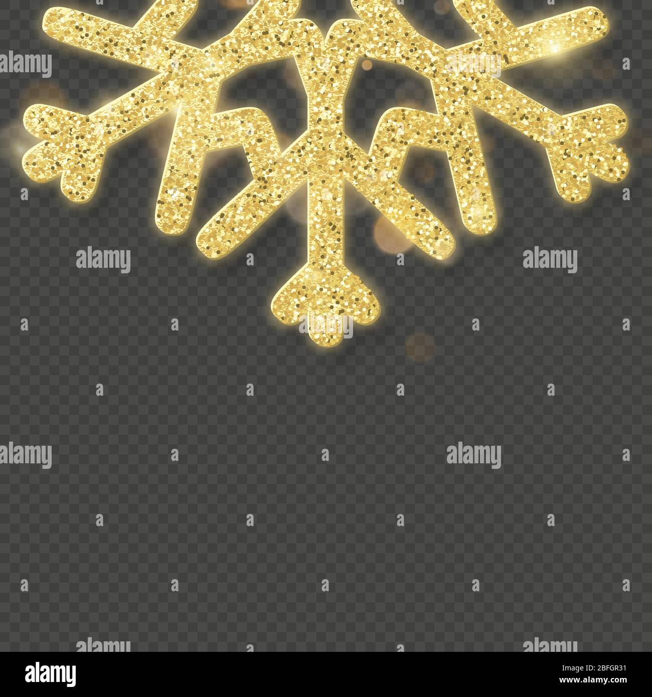 Christmas shining gold snowflake overlay object. EPS 10 Stock Vector ...
