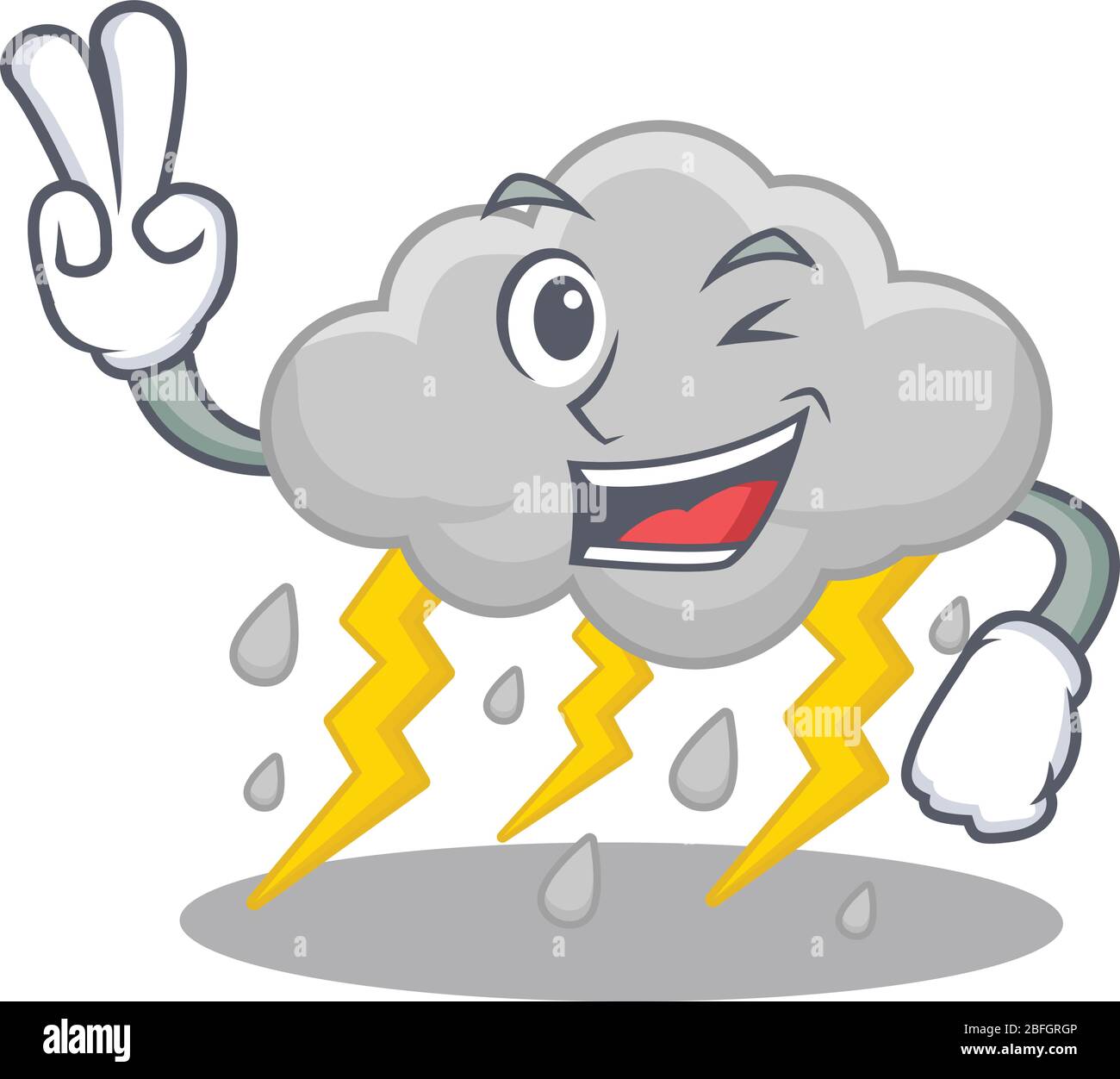 Happy cloud stormy cartoon design concept with two fingers Stock Vector  Image & Art - Alamy