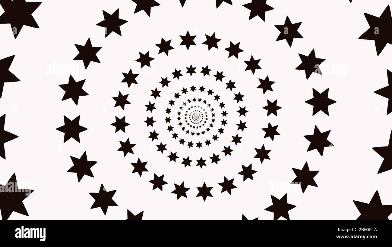 Circle of black stars on a white background. Psychedelic star pattern wallpaper. Optical effect animation of star spiral Stock Photo - Alamy Circle of black stars on a white background. Psychedelic star pattern wallpaper. Optical effect animation of star spiral Stock Photo - Alamy