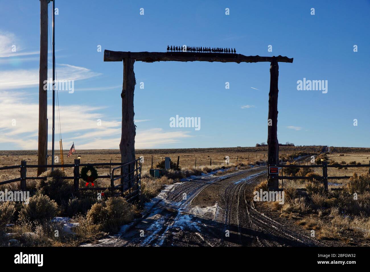 Ranch near Taos New Mexico Stock Photo