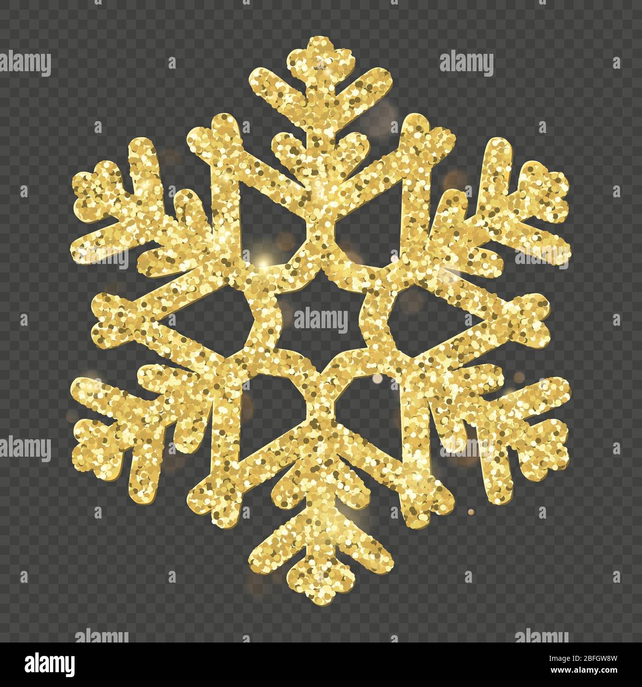 Christmas shining gold snowflake overlay object. EPS 10 Stock Vector ...