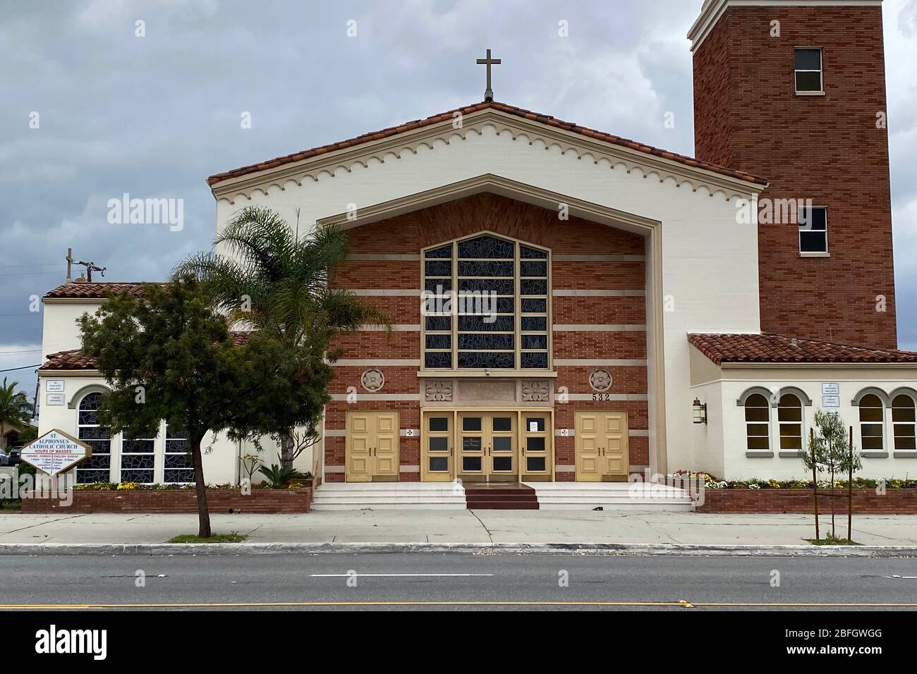 The St. Alphonsus Catholic Church amid the global coronavirus COVID19