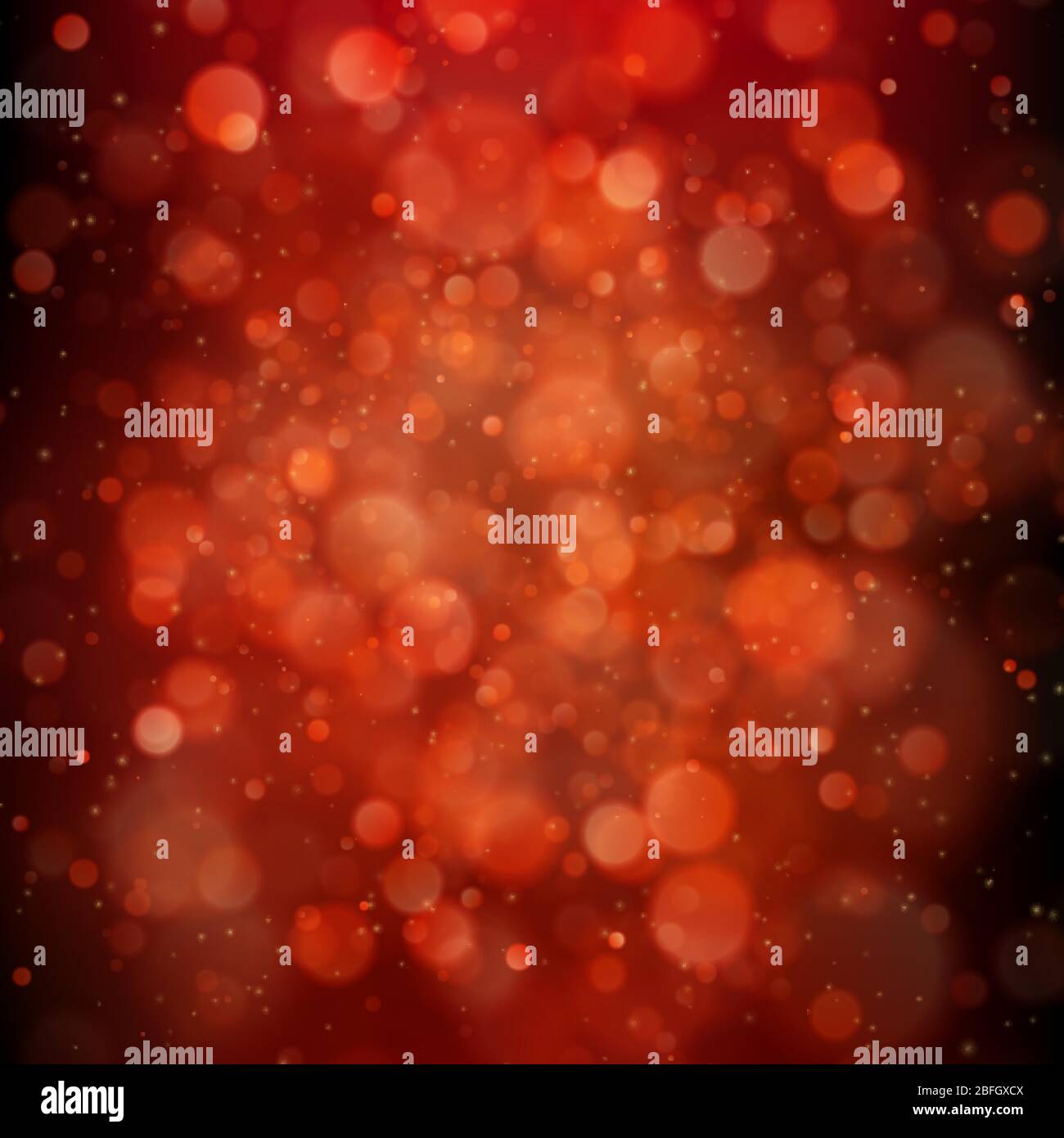 Red background with bokeh lights. EPS 10 vector Stock Vector