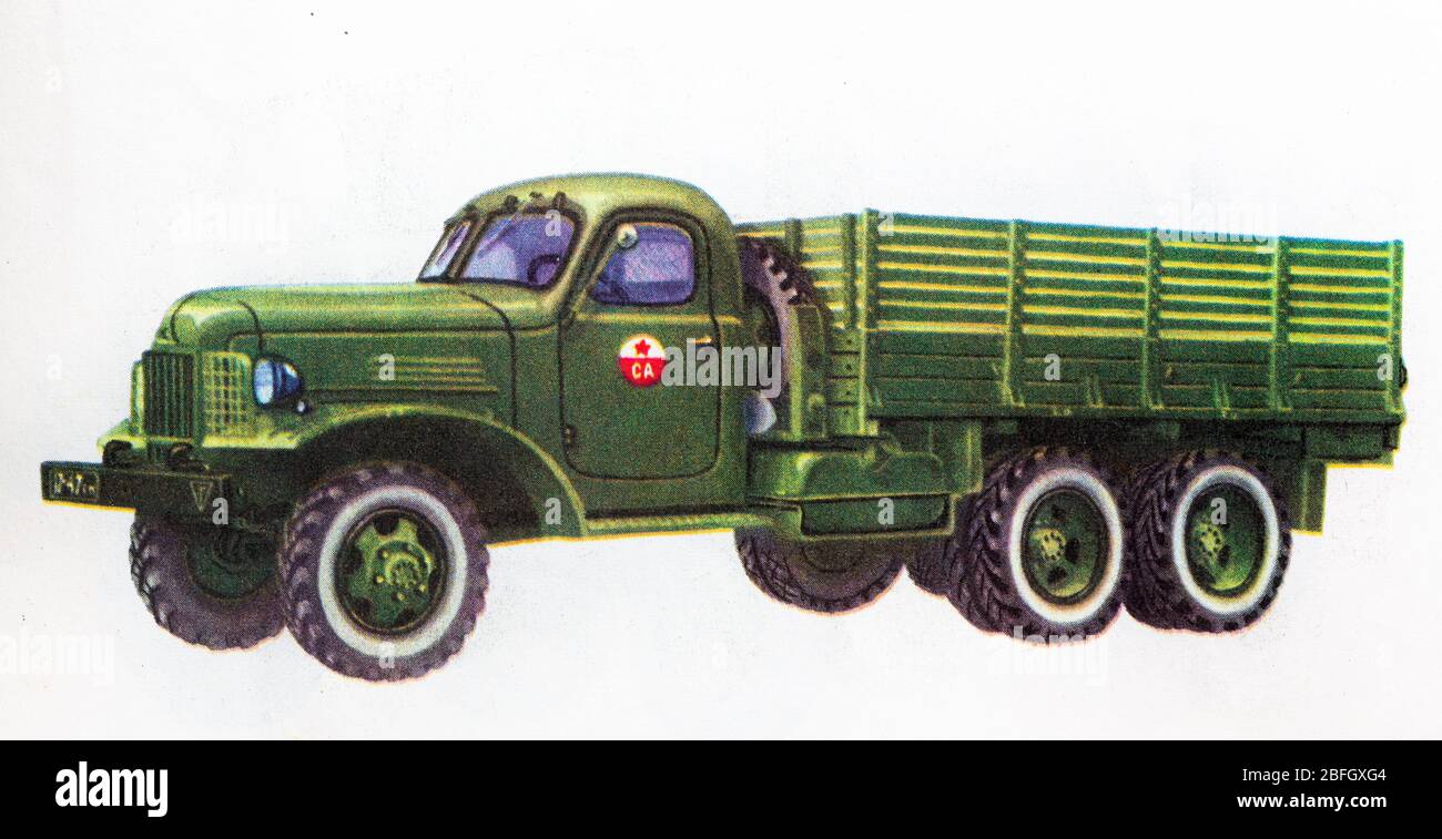 ZiS-151 truck, 1948, Russia Stock Photo