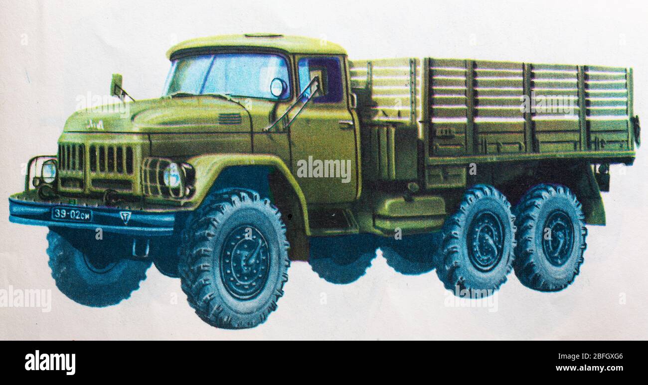 ZIL-131 truck, 1966, Russia Stock Photo