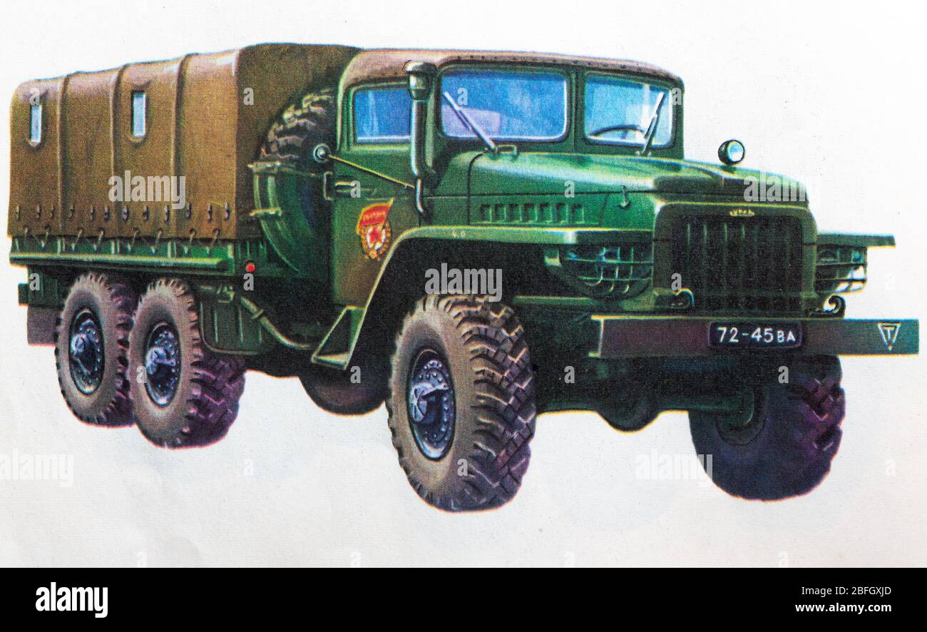 Ural-375 truck, 1961, Russia Stock Photo