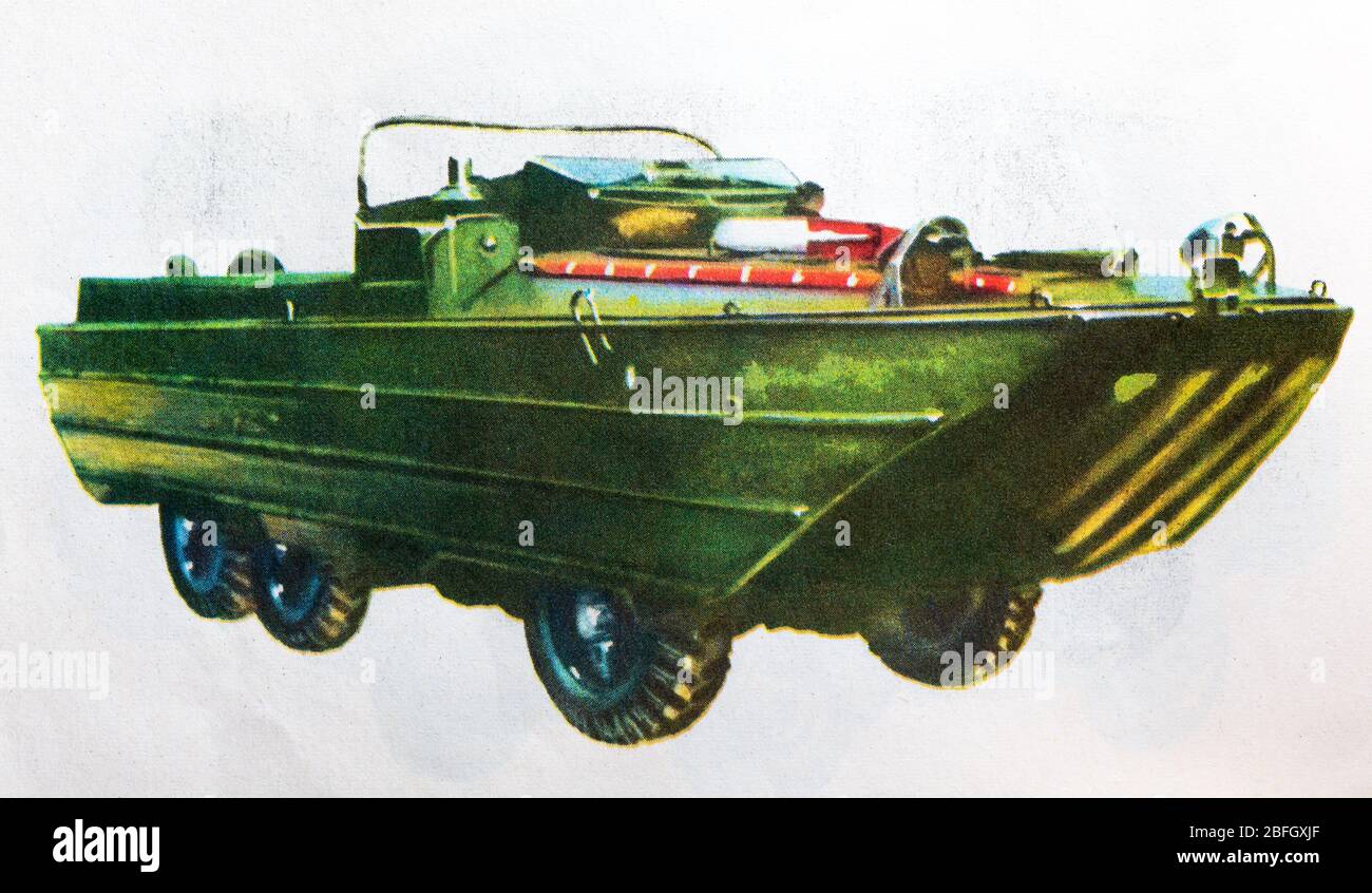 ZIS-485, BAV, 1950, amphibious military vehicle, Russia Stock Photo