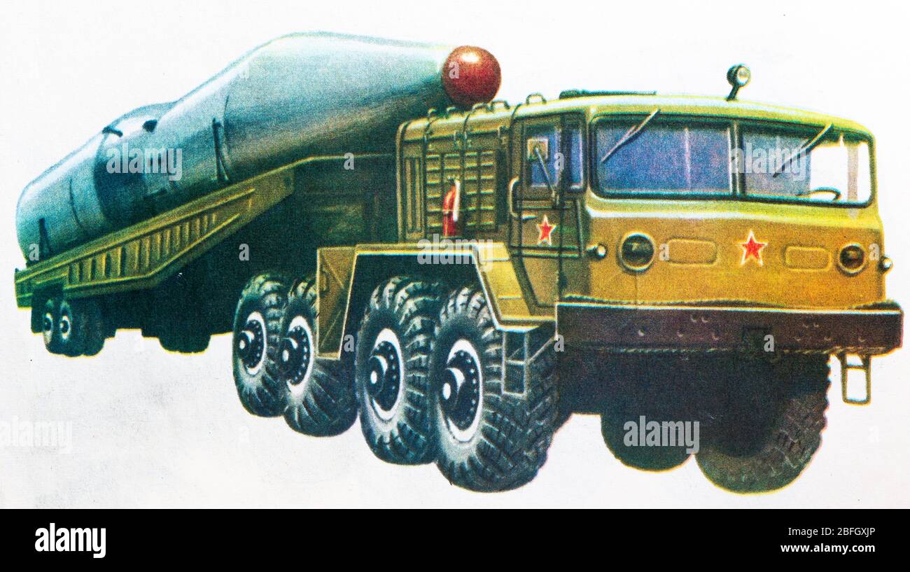 MAZ-537, missile transporter, 1959, Russia Stock Photo