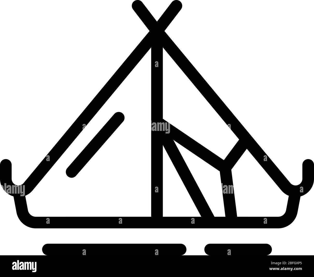 Tourist tent icon, outline style Stock Vector Image & Art - Alamy