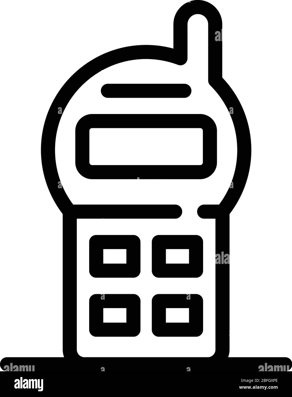 Walkie talkie icon, outline style Stock Vector