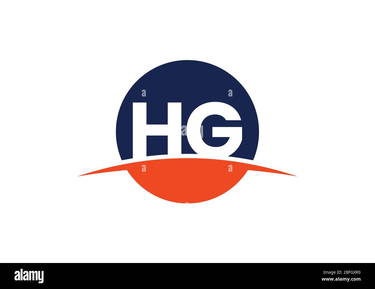 Initial Monogram Letter HG Logo Design Vector Template. HG Letter Logo ...