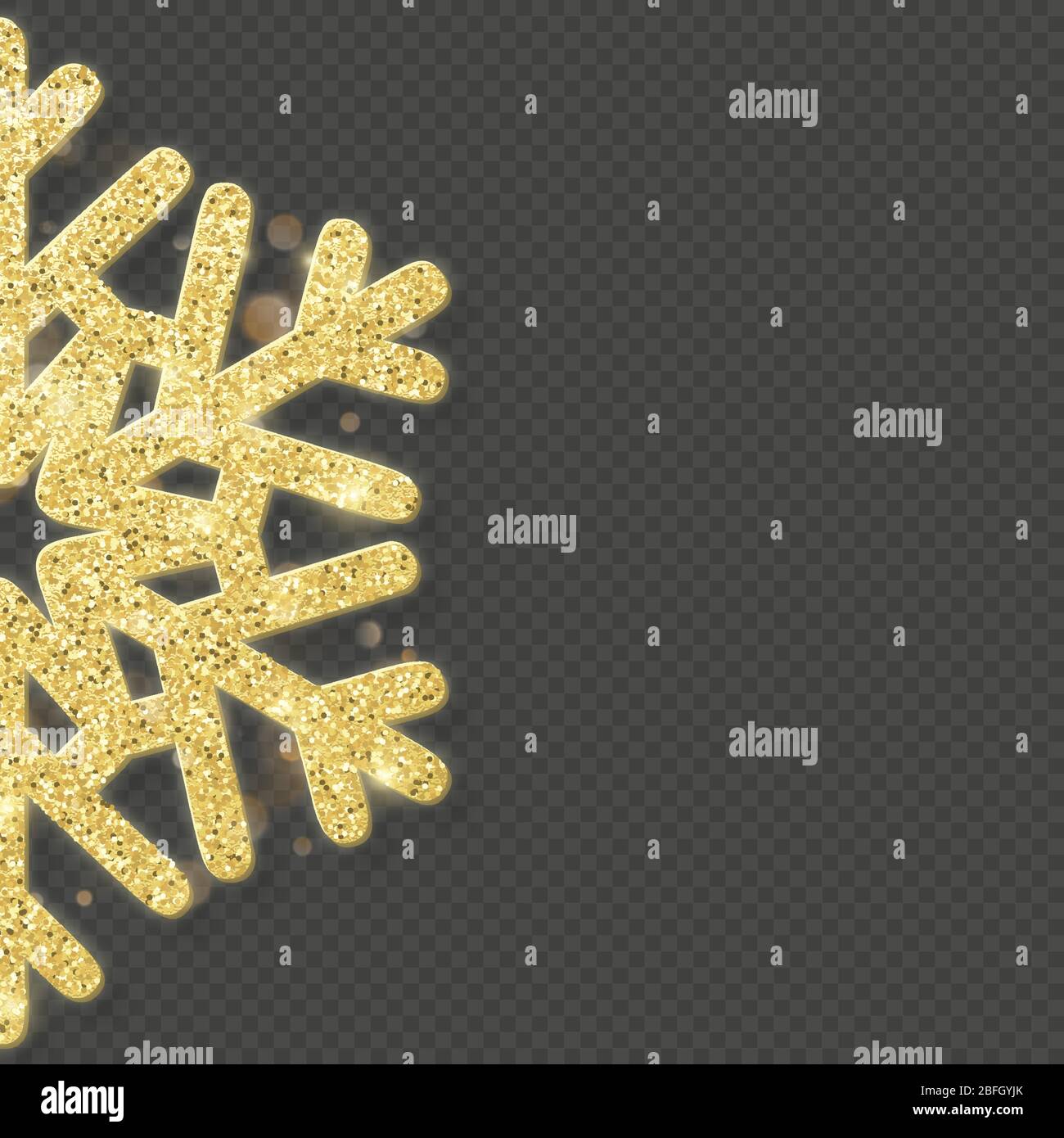 Christmas shining gold snowflake overlay object. EPS 10 Stock Vector ...