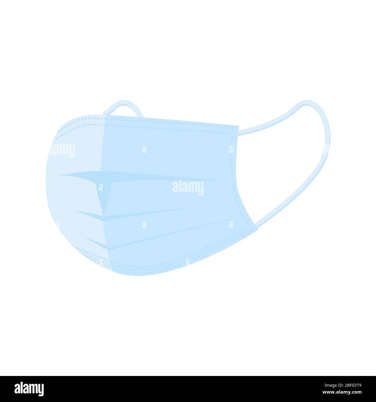 Medical protective mask. Flat style vector illustration Stock Vector
