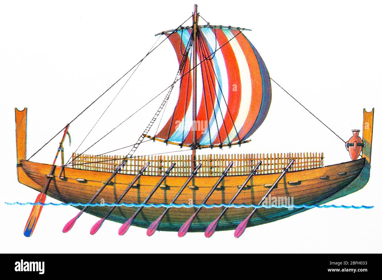 Phoenician ship illustration hi-res stock photography and images - Alamy