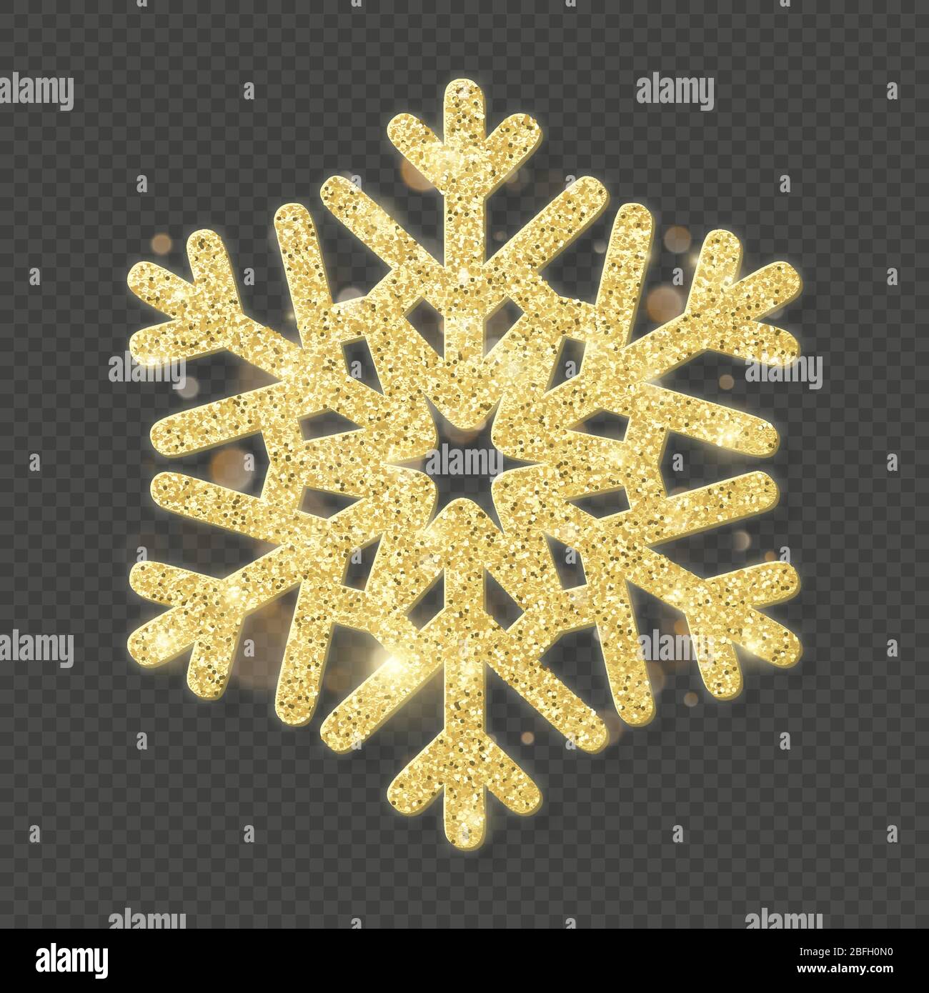 Christmas shining gold snowflake overlay object. EPS 10 Stock Vector ...