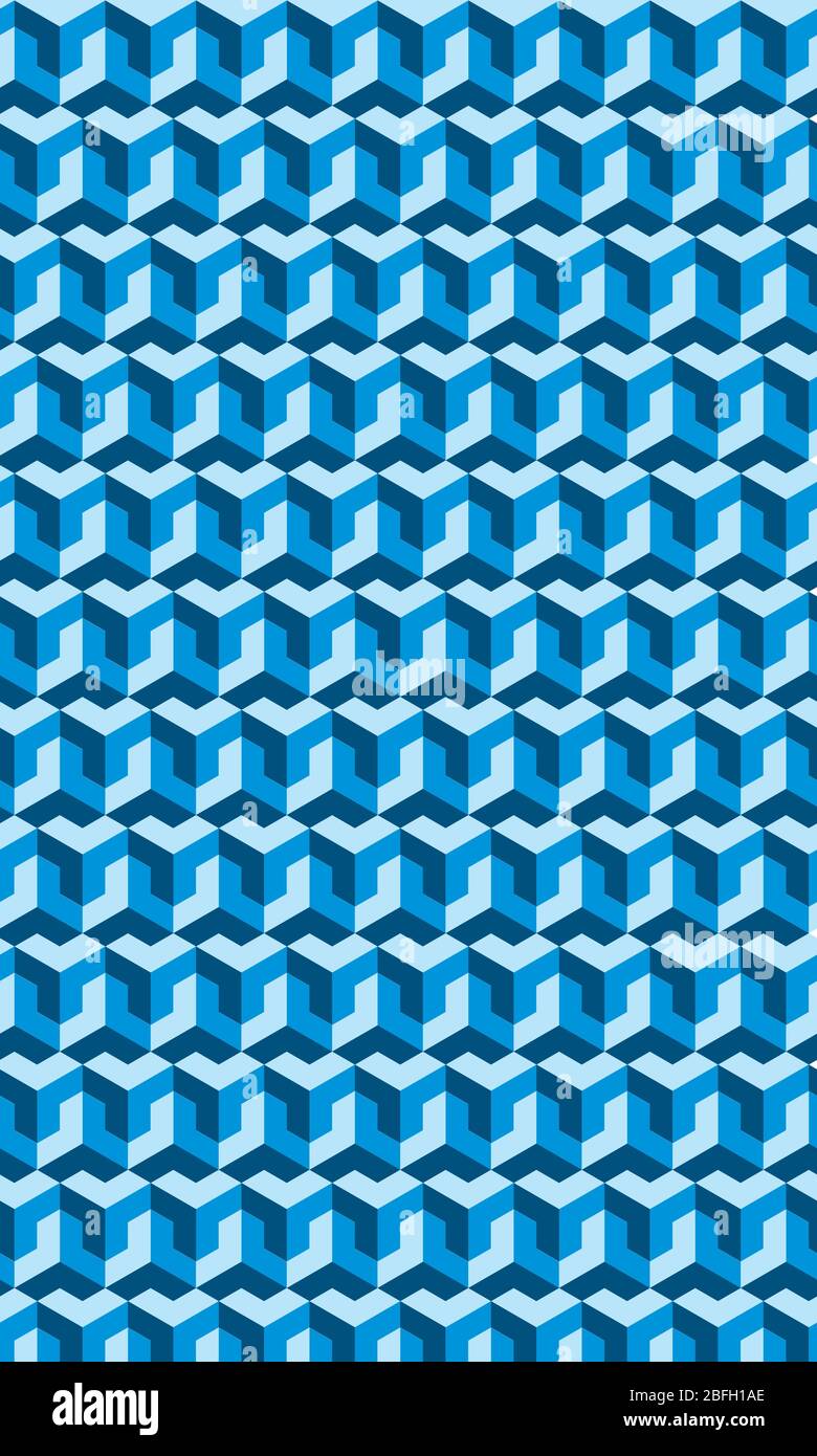 Vector illustration. Background of blue hexagons with 3D effect Stock ...