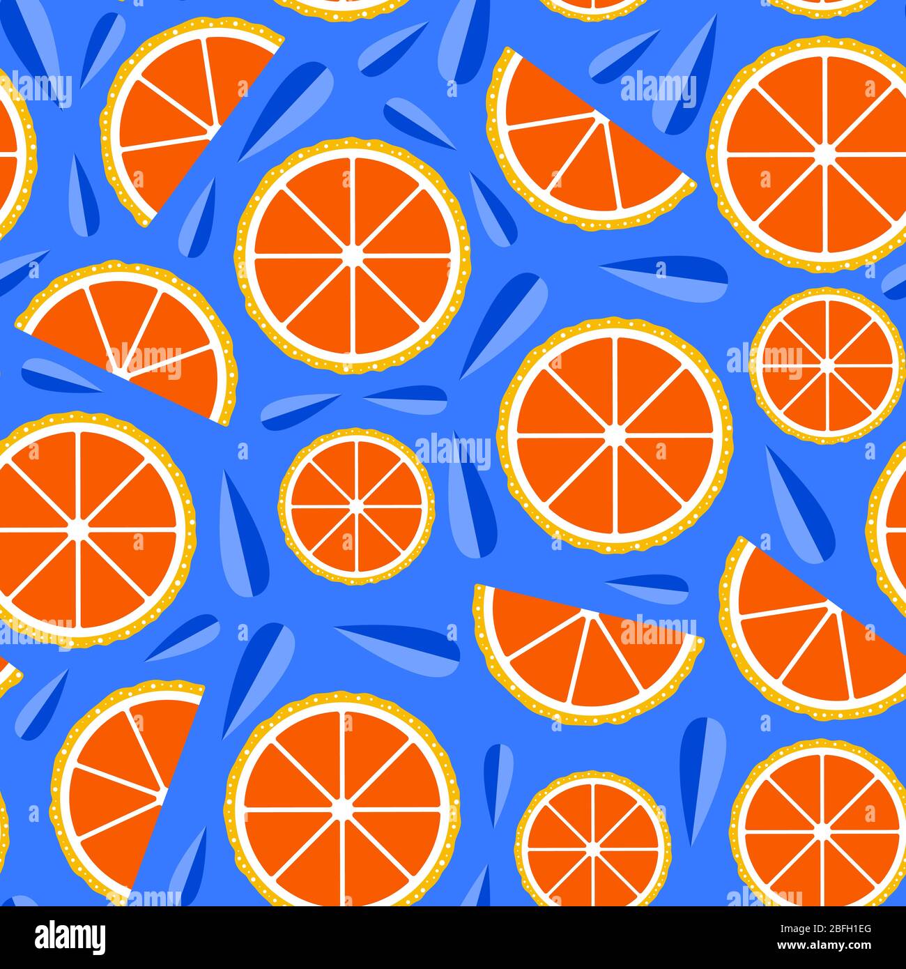 Seamless pattern with grapefruit slices and leaves. Summer fruit ...