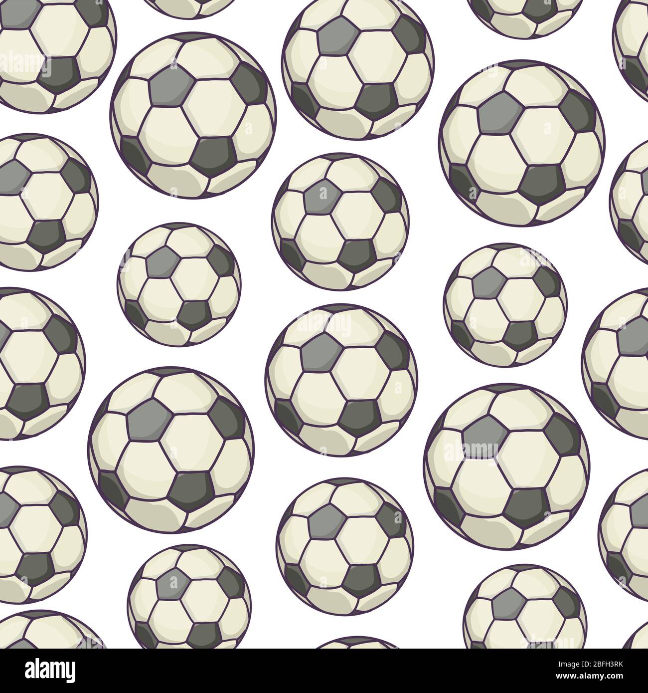 Football seamless pattern, inflatable ball for playing games Stock Vector