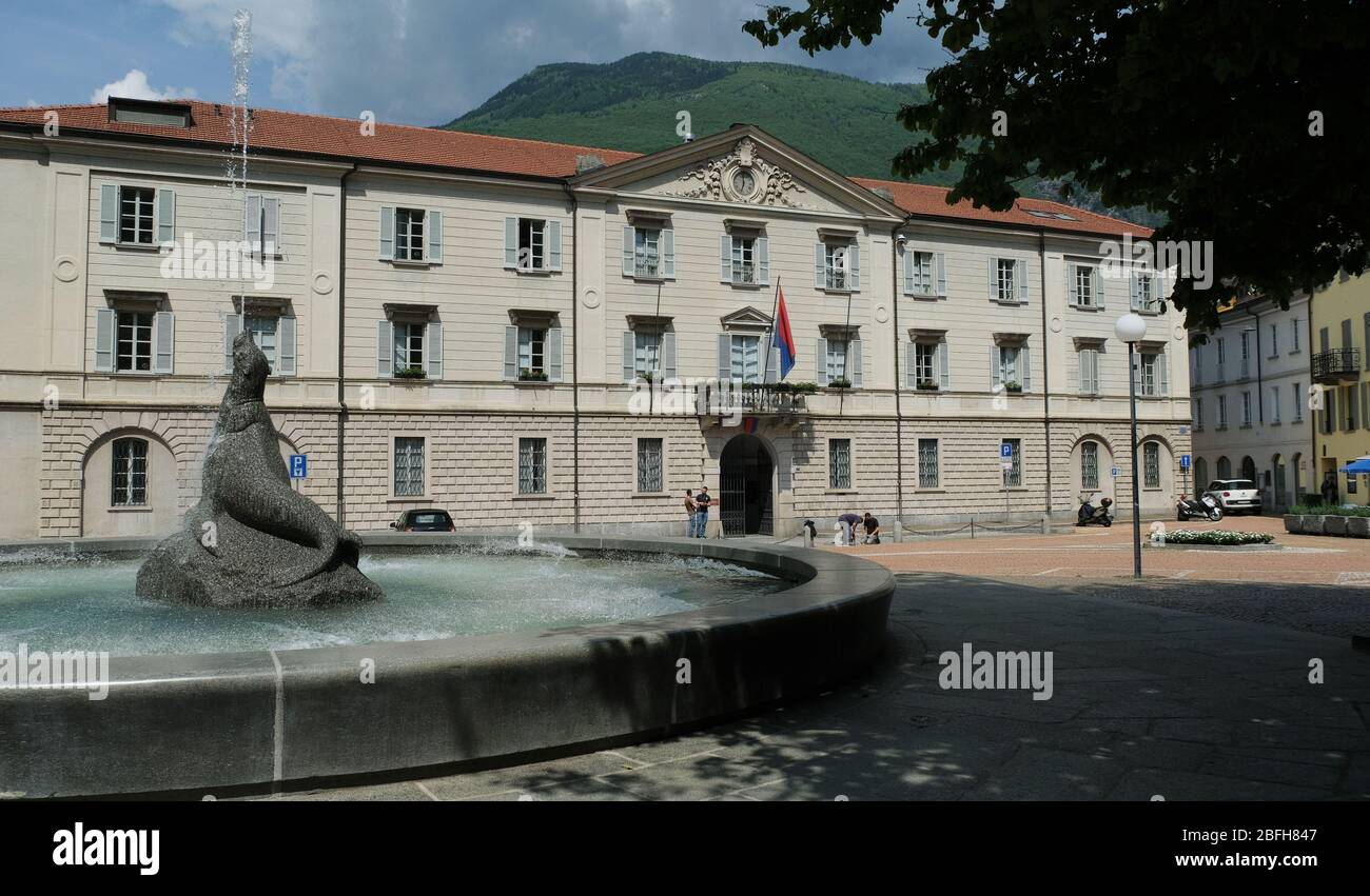 Government building in Bellinzona, Canton Ticino Stock Photo