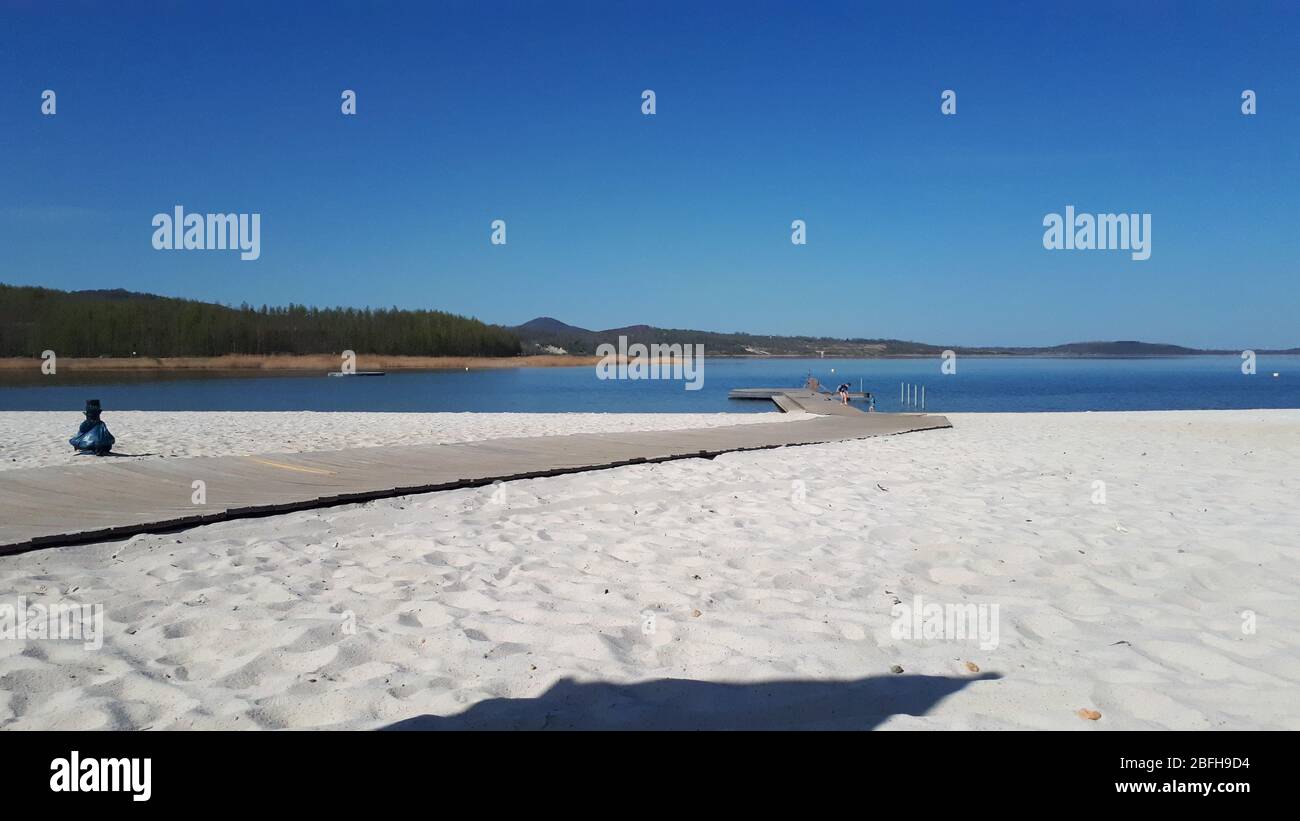 naherholungsgebiet, berzdorfer see, hafen , blaue lagune, kreis görlitz ,  tauchitz , deutsch-ossig , berzdorf Stock Photo - Alamy