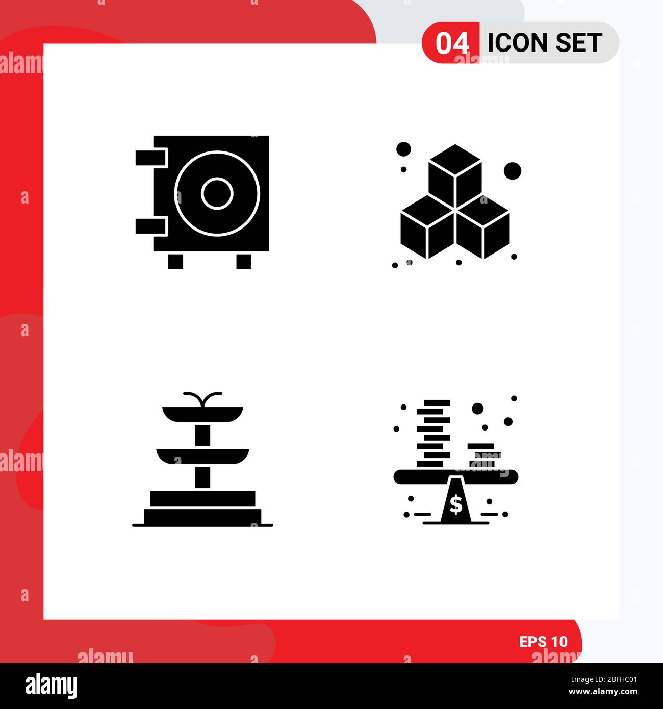 Fountain with coins Stock Vector Images - Alamy