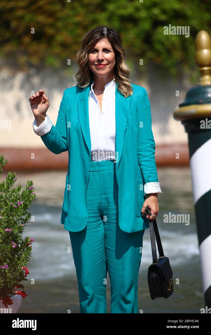 VENICE, ITALY - SEPTEMBER 01: Michela Andreozzi is seen arriving at the 76th Venice Film Festival on September 01, 2019 in Venice, Italy Stock Photo