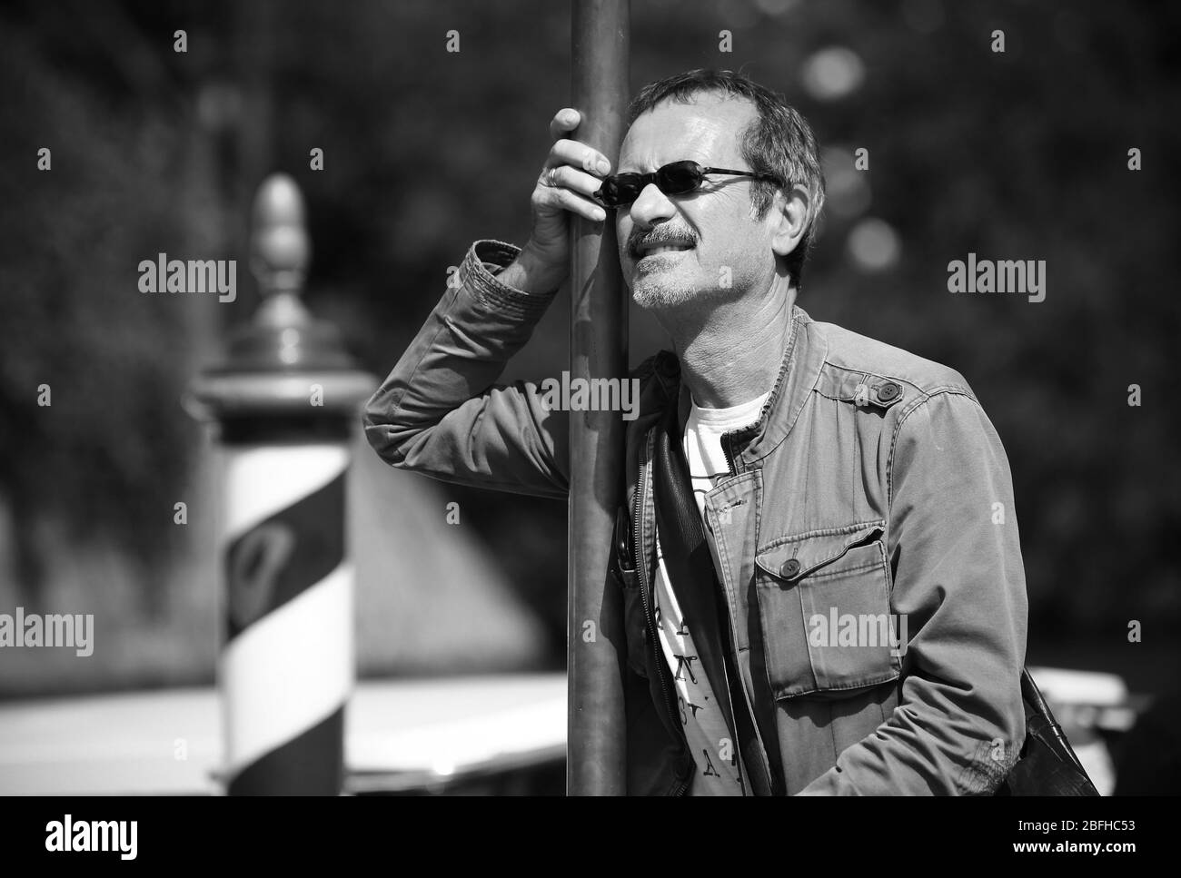 VENICE, ITALY - SEPTEMBER 01: Rocco Papaleo is seen arriving at the 76th Venice Film Festival on September 01, 2019 in Venice, Italy Stock Photo